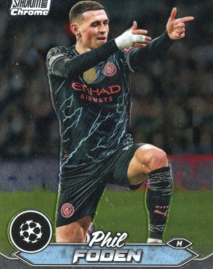 Phil Foden 2023 Topps Stadium Club Chrome UEFA Champions League