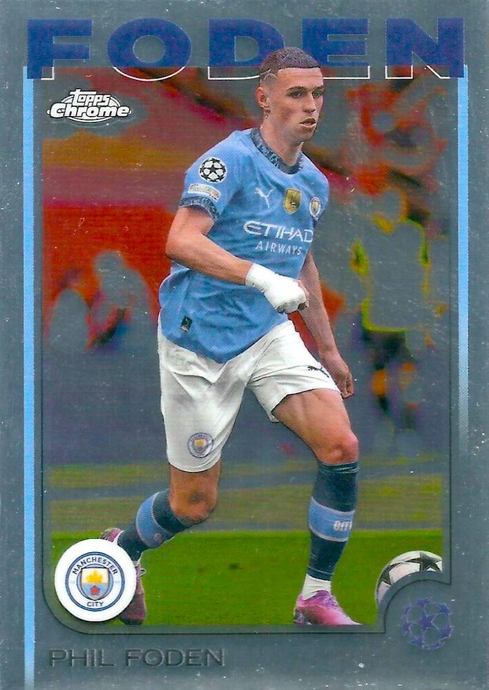 Phil Foden 2024 Topps Chrome UEFA Club Competitions