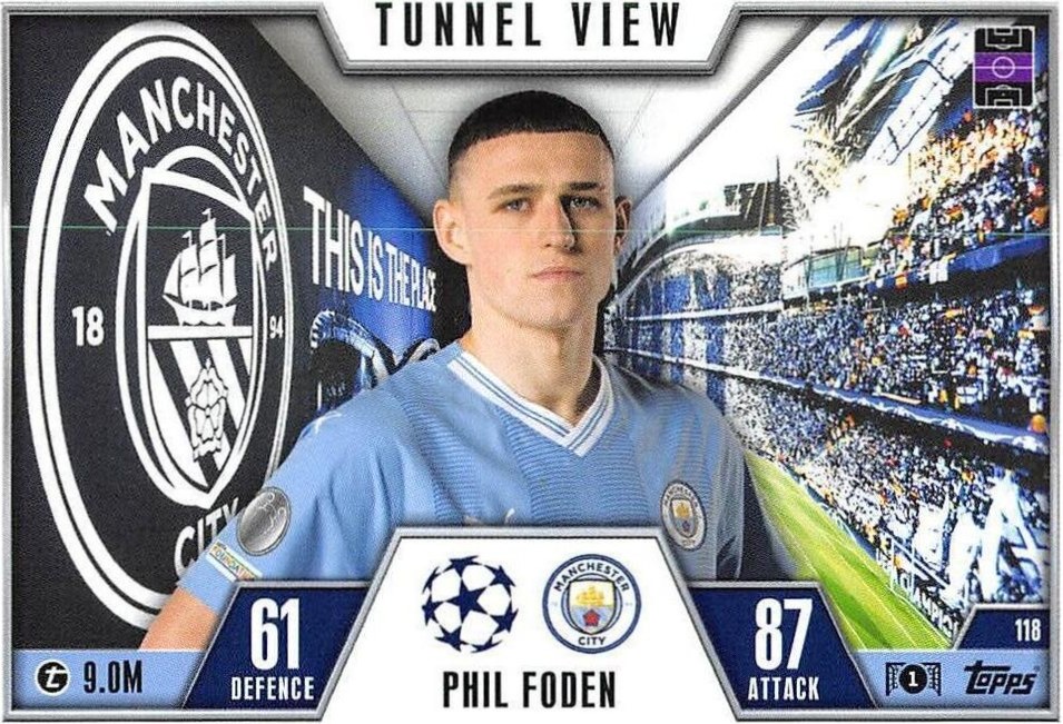 Phil Foden 2023 Topps Match Attax UEFA Club Competitions Extra