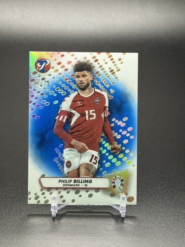 Philip Billing 2024 Topps Pristine UEFA Euro 2024 Blue Refractor /75