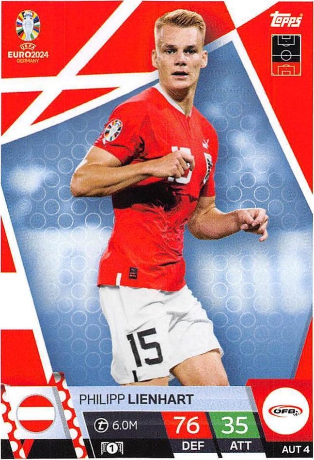 Philipp Lienhart 2024 Topps Match Attax UEFA EURO