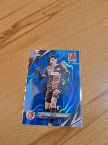 Philipp Treu 2024 Topps Bundesliga Chrome Blue Lava /150