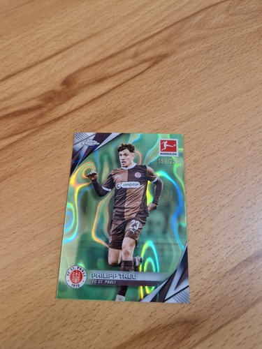 Philipp Treu 2024 Topps Bundesliga Chrome Neon Green Lava /250