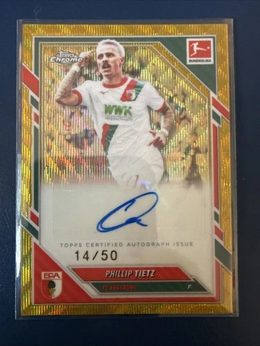 Phillip Tietz 2026 Topps Chrome Bundesliga Gold Wave /50