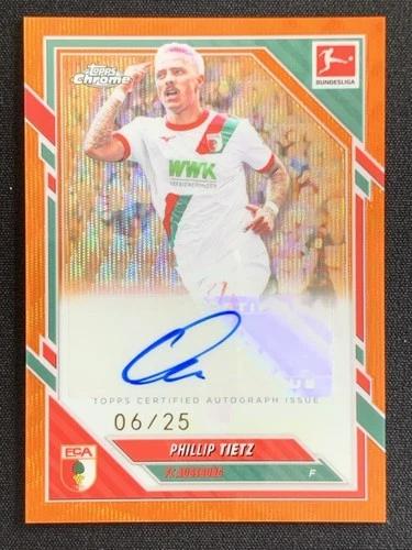 Phillip Tietz 2025 Topps Chrome Orange Wave /25