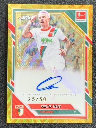 Phillip Tietz 2025 Topps Cromo Bundesliga Gold Wave /50