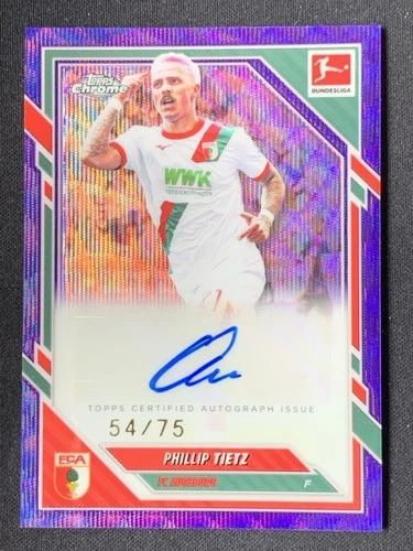 Phillip Tietz 2025 Topps Cromo Bundesliga Onda Púrpura /75