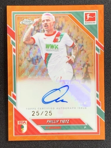 Phillip Tietz 2026 Topps Cromo Bundesliga Orange Wave /25