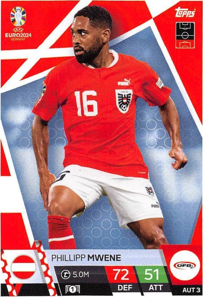 Phillipp Mwene 2024 Topps Match Attax UEFA EURO