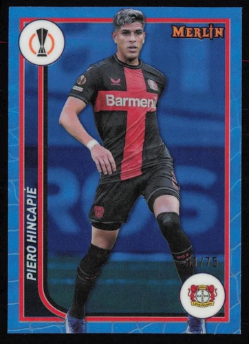 Piero Hincapié 2023 Topps Merlin Chrome Blue Refractor /75
