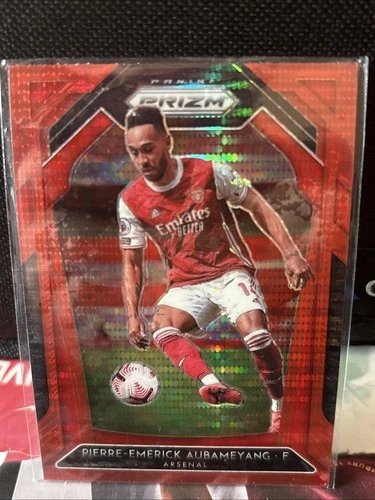 Pierre-Emerick Aubameyang 2020 Panini Prizm Red Pulsar