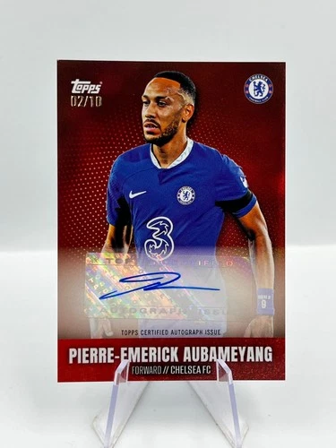 Pierre-Emerick Aubameyang 2023 Topps Team Set Chelsea FC Red /10