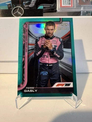Pierre Gasly 2025 Topps Chrome F1 Teal /299
