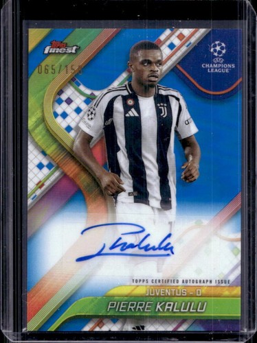 Pierre Kalulu 2024 Panini Finest Blue Refractor /150