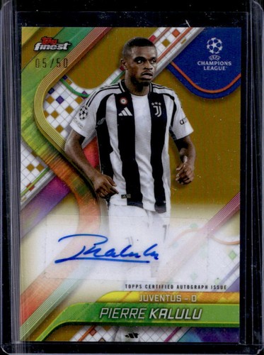 Pierre Kalulu 2024 Topps Finest Gold Refractor /50