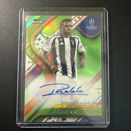 Pierre Kalulu 2024 Topps Finest Green Wave Refractor /99