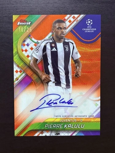 Pierre Kalulu 2024 Topps Finest Orange Wave Refractor /25