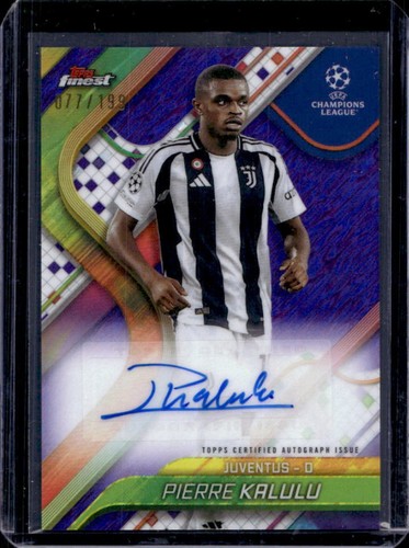 Pierre Kalulu 2024 Panini Finest Purple Shimmer Refractor /199