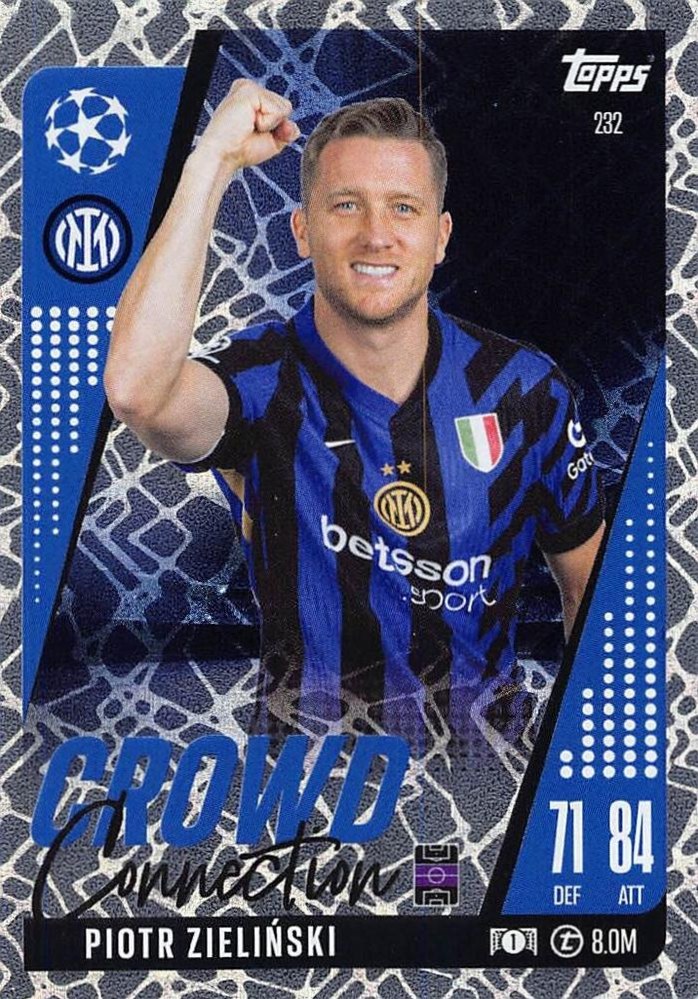 Piotr Zielinski 2024 Topps Match Attax UEFA Club Competitions Extra