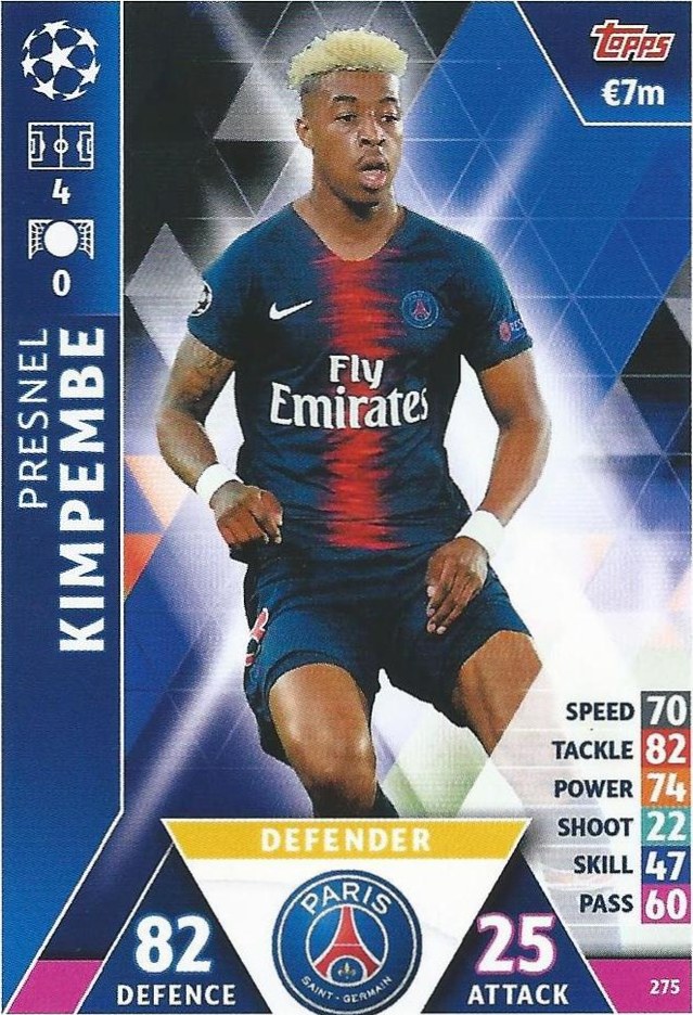 Presnel Kimpembe 2018 Topps Match Attax UEFA 275