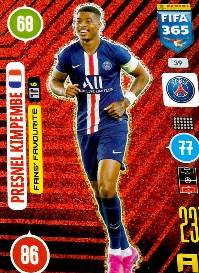 Presnel Kimpembe 2021 Panini Adrenalyn XL FIFA 365