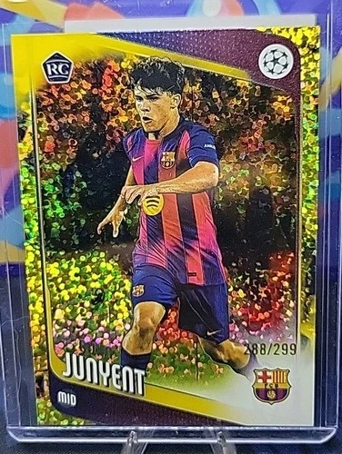 Quim Junyent 2025 Topps Competición UEFA Amarillo Brillo /299