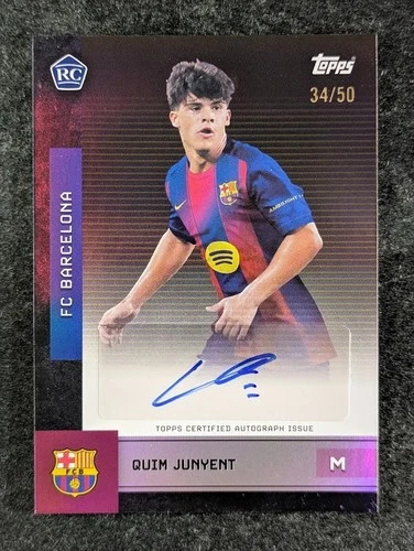 Quim Junyent 2025 Topps FC Barcelona Team Set Gold Rainbow Foil /50