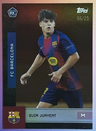 Quim Junyent 2025 Topps FC Barcelona Team Set Orange /25