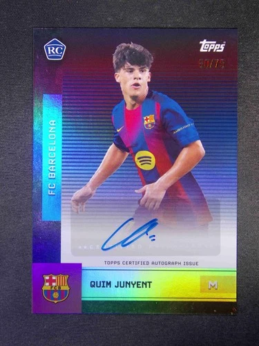 Quim Junyent 2025 Topps Team Set FC Barcelona Purple /75