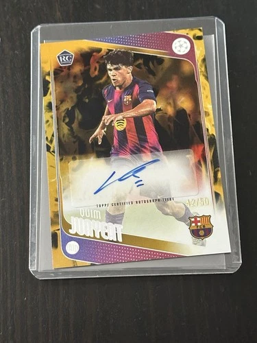 Quim Junyent 2025 Topps UEFA Champions League Gold Inferno Holo Foil /50