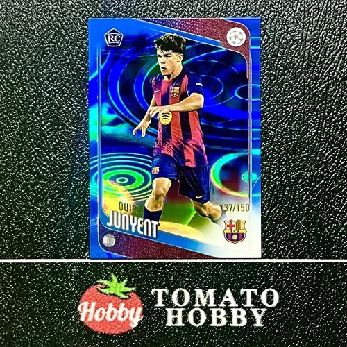 Quim Junyent 2025 Topps UEFA Club Competitions Blue (Gocce di Pioggia/Water Drops) /150