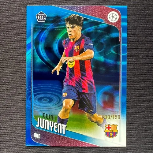 Quim Junyent 2025 Topps UEFA Club Competitions Blue Raindrops /150