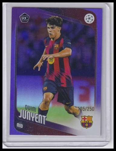 Quim Junyent 2026 Topps UEFA Club Competitions Purple Raindrops /250