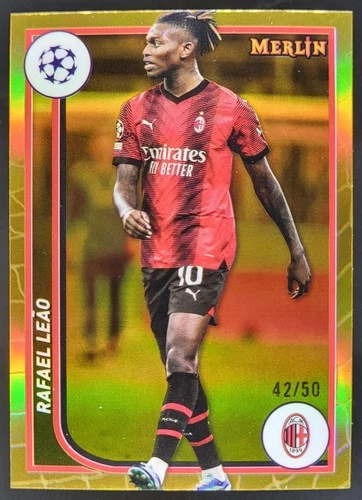 Rafael Leao 2023 Topps Chrome Merlin Gold /50