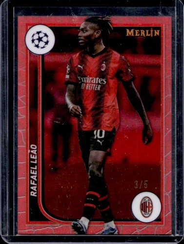 Rafael Leao 2023 Topps Chrome Merlin Red Refractor /5