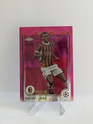 Rafael Leao 2024 Topps Chrome Pink Refractor /250