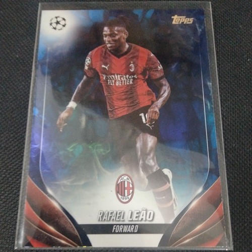 Rafael Leao 2023 Topps Chrome UEFA Champions League Blue Refractor /125