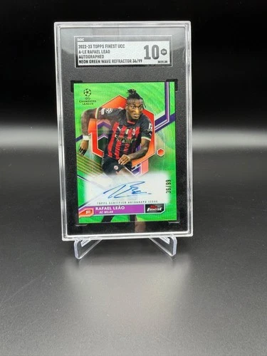 Rafael Leao 2023 Topps Finest Green Wave /99