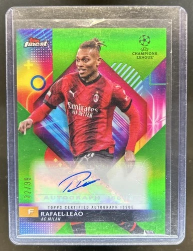 Rafael Leao 2024 Topps Finest Neon Green /99