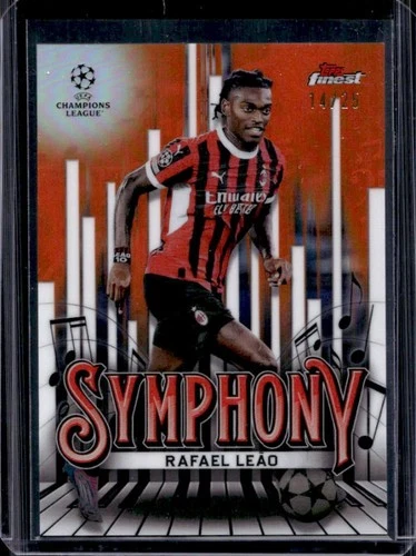 Rafael Leao 2024 Topps Finest Orange Refractor /25