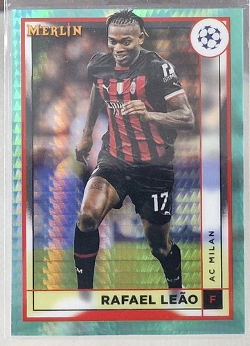 Rafael Leao 2022 Topps Merlin Chrome Aqua
