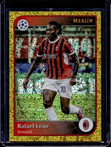 Rafael Leao 2024 Topps Merlin Chrome Gold Speckle Refractor /50