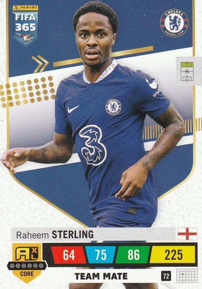 Raheem Sterling 2023 Panini Adrenalyn XL FIFA 365