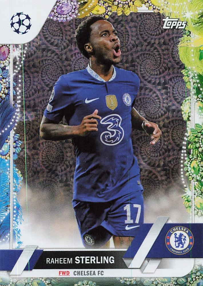 Raheem Sterling 2022 Topps UEFA Club Competitions Carnaval Edition