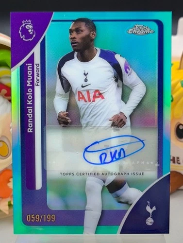 Randal Kolo Muani 2025 Topps Chrome Aqua Refractor /199