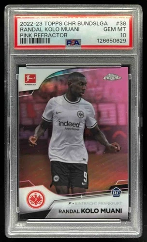 Randal Kolo Muani 2022 Topps Chrome Bundesliga Pink Refractor /75