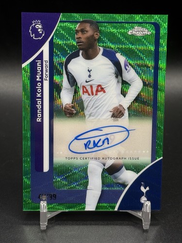 Randal Kolo Muani 2025 Topps Chrome EPL Green Wave Refractor /99