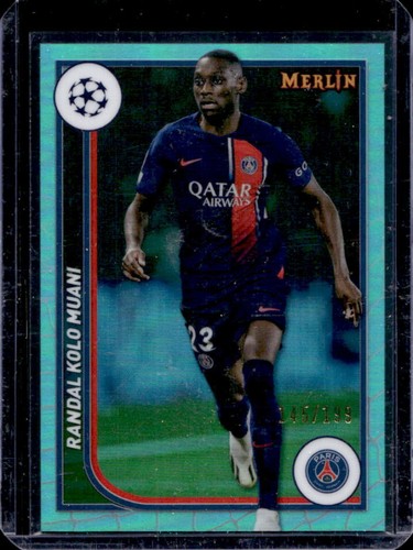 Randal Kolo Muani 2023 Topps Chrome Merlin Chrome Aqua Refractor /199