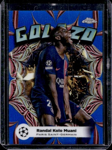Randal Kolo Muani 2023 Topps Chrome UEFA Blue Refractor /150