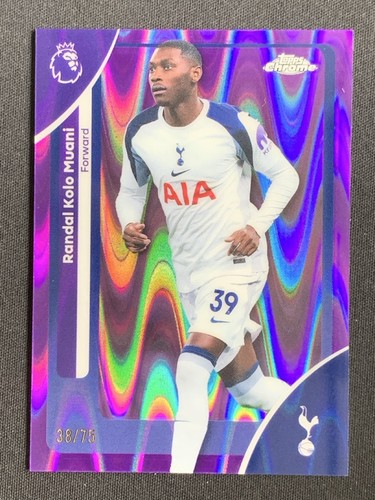 Randal Kolo Muani 2025 Topps Cromo Premier League Púrpura RayWave /75